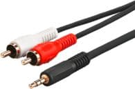 MicroConnect - Audiokapel - RCA han til stereo mini-jackstik han - 15 m