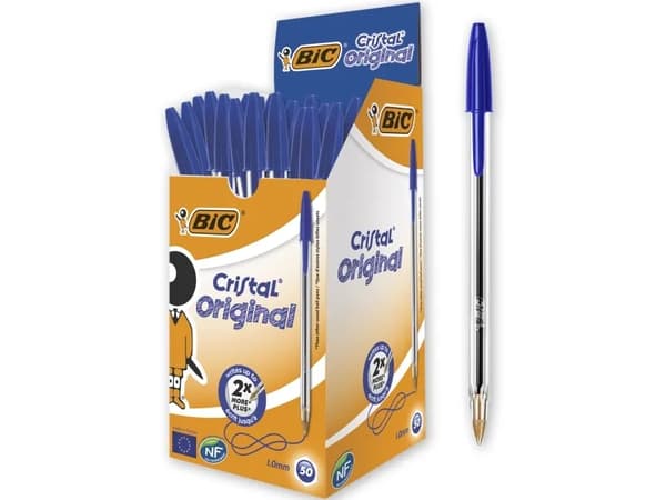 BIC Cristal Medium - Kulepenn - blå - 1 mm - medium (en pakke 50)