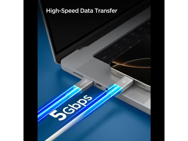 Spigen EB10020CC USB-C-kabel 100W 200 cm - vit