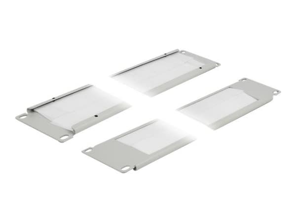 Delock - Kabelhanteringspanel med borste för rack - grå - 2U - 19"