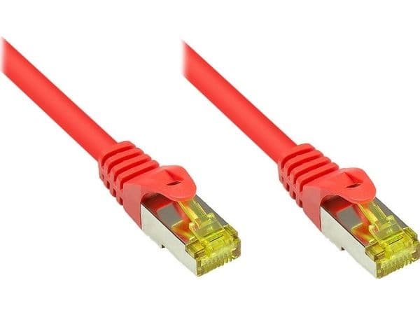 Good Connections patchkabel m. Cat.7 råkabel, röd, 1 m