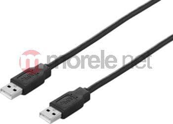 Equip 128870, 1,8 m, USB A, USB A, USB 2.0, Hankjønn/hankjønn, Sort