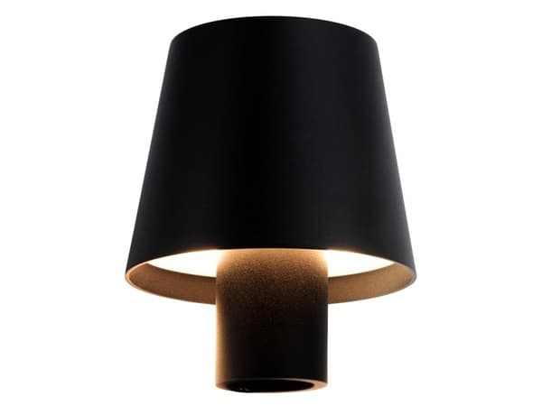 Securit® LED-pöytävalaisin PARIS pullolle, johdoton ja ladattava, musta