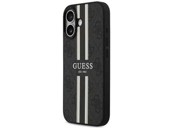 Guess 4G Printed Stripes MagSafe case for iPhone 17 - black