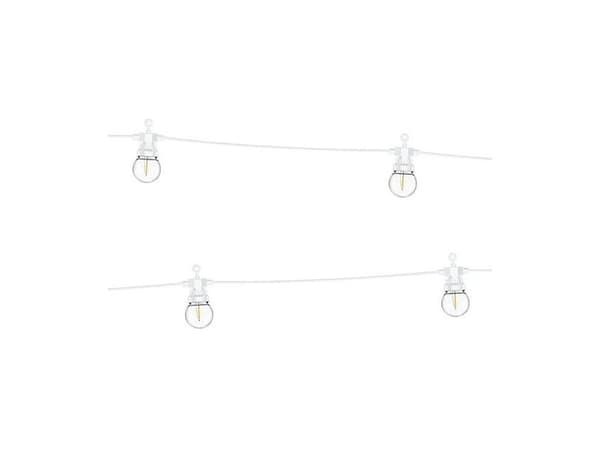 Ljusslinga med LED-lampor vit retro