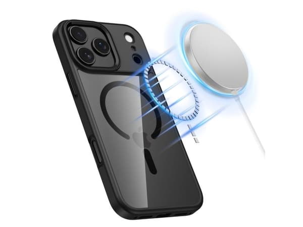 Tech-Protect MagMat MagSafe-deksel til iPhone 17 Pro - klar svart