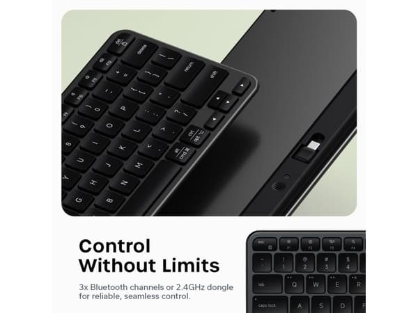 Satechi EX1 Slim Wireless Keyboard Nordic Layout - Space Black