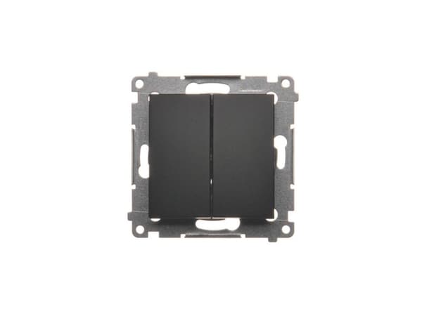 Kontakt-Simon Simon 54 Candlestick switch (module) 10AX 250V quick disconnect black mat DW5.01/49