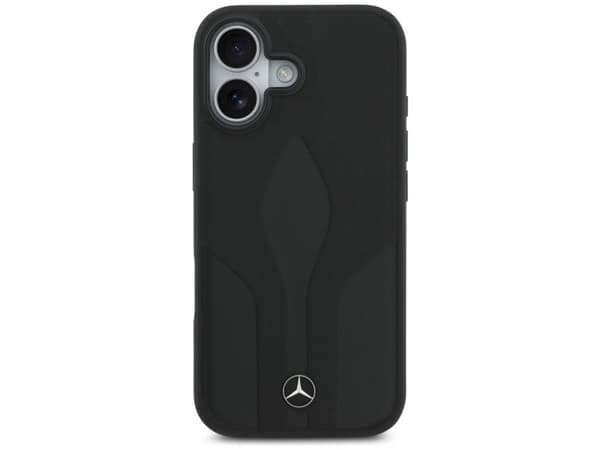 Mercedes Leather The Move MagSafe case for iPhone 17 - black