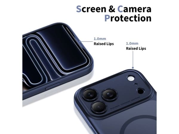 Tech-Protect Magpeak Magsafe CC-skal till iPhone 17 Pro - Matt mörkblå