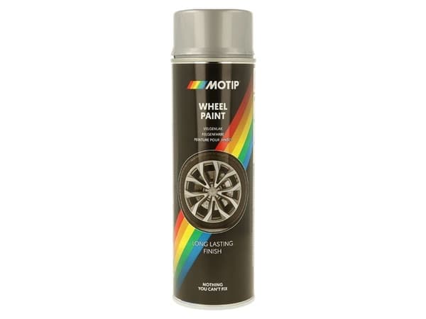 Motip Auto Akrylspray Fälg silver högglans 500ml