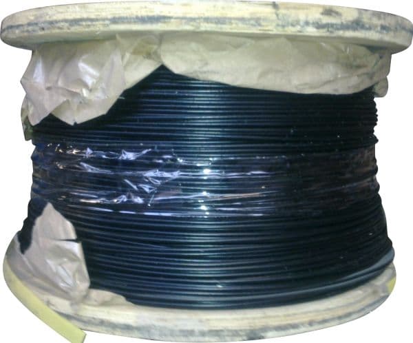 DENWIRE Wire 1,5mm med sort nylon PP plast forhudning 2,3 mm 100 m - (100 meter)