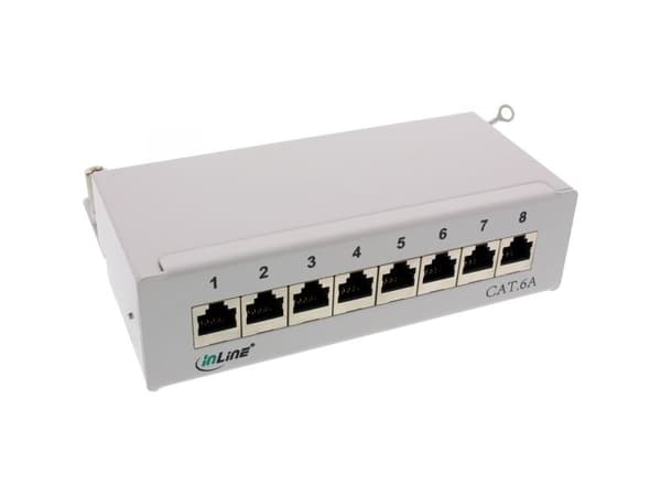 InLine 4043718209408, RJ-45, Cat6a, Grå, Väggmontering, 575 g, 135 mm