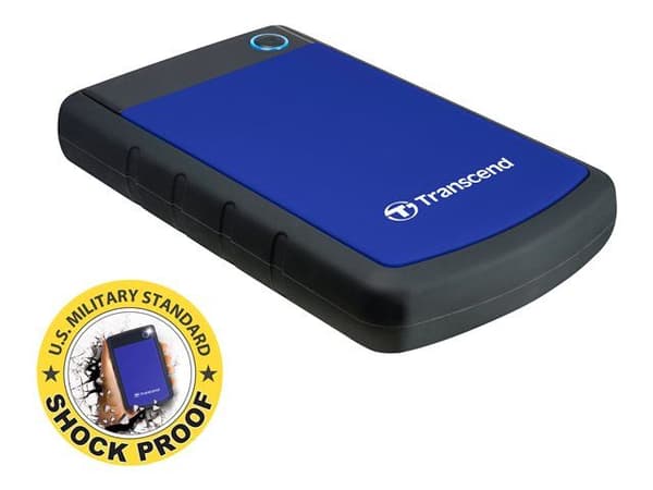 Transcend StoreJet 25H3B - Hårddisk - 1 TB - extern (portabel) - 2.5" - USB 3.0