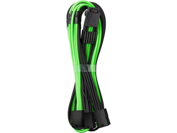 CableMod PRO ModMesh 12VHPWR til 3x PCI-e-kabel – 45 cm, svart/lysegrønn