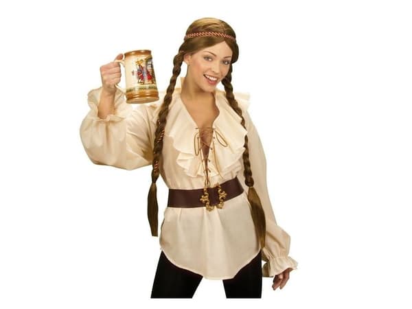 Beige piratskjorte
