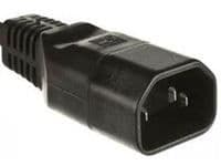 MicroConnect - Strøm-konnektor - IEC 60320 C14 - AC 250 V - 10 A - sort