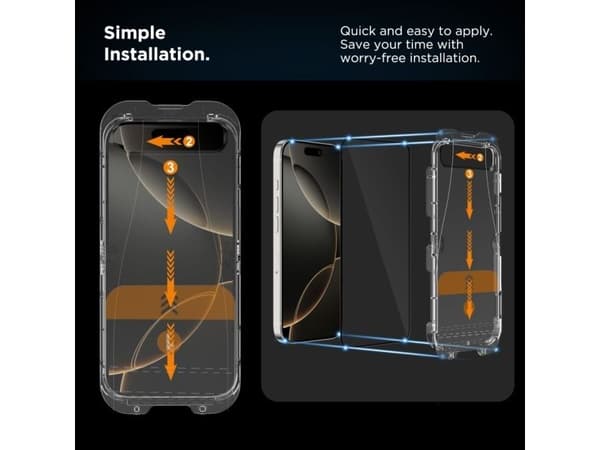 Tech-Protect härdat glas TECH-PROTECT QUICK SET+ 2-pack för iPhone 16 Pro Black