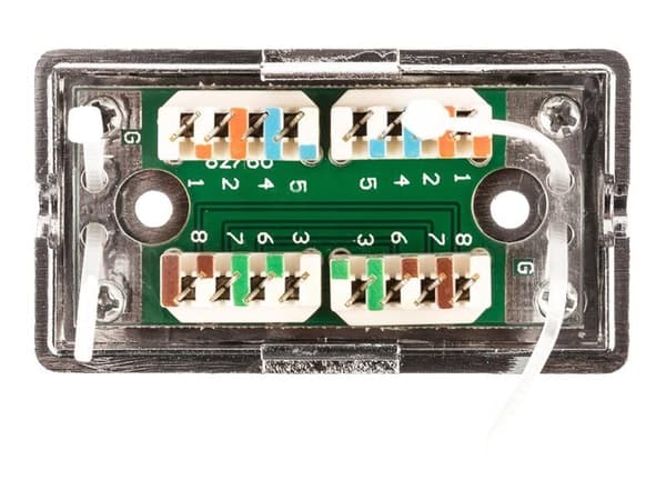 Netrack - Nettverkkopler - 8-pin IDC til 8-pin IDC - FTP - CAT 5e - sølv