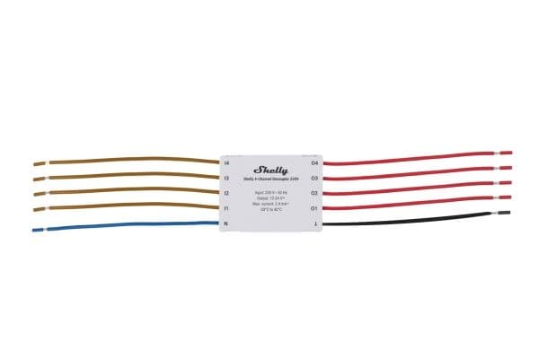 Shelly 4-kanals decoupler 230V