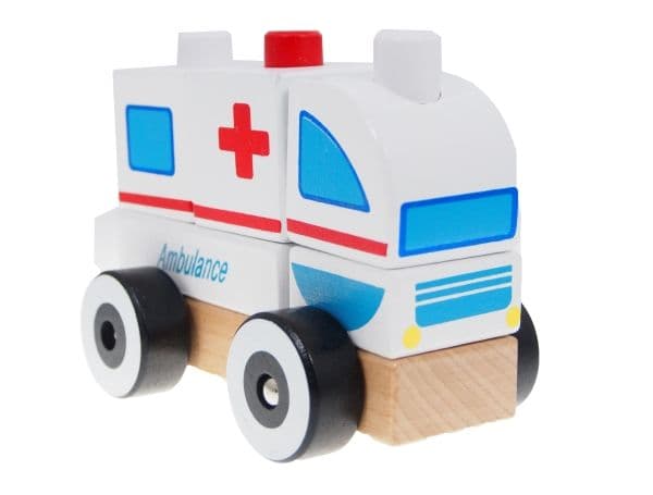 iBOX Träbil ambulans (W05C012)