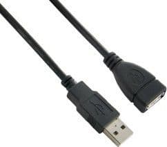 Lanberg - USB-forlengelseskabel - USB (hann) til USB (hunn) - USB 2.0 - 3 m - svart