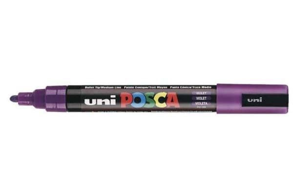 Uni POSCA, 1 styck, Violett, Rundad spets, Rund, Medium, 1,8 mm