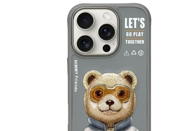 Nimmy Cool&amp;Cute 2.0 Bear Case for iPhone 16 Pro Max - Gray