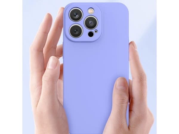 Siliconfodral iPhone 14 Plus silikonfodral - lila