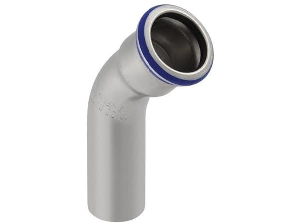 GEBERIT Bøjning 45 grader rustfri 76,1 mm muffe / nippel mapress