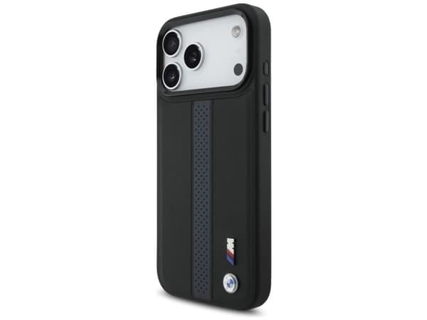 BMW M perforert stripe logo MagSafe-deksel til iPhone 17 Pro Max - blå