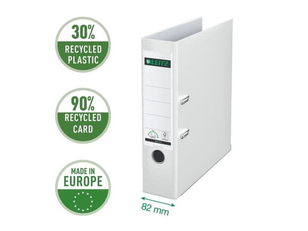 Brevmappar Leitz 180 PP A4 80mm vit - (10 st.)