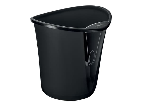 Papirkurv Esselte Basko 18 ltr. sort - (12 stk.)