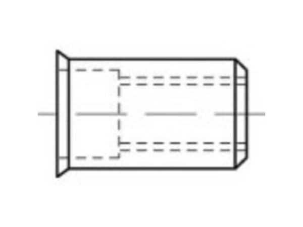 TOOLCRAFT TO-5444208 blindnagelmutter M8 stål 100 stk