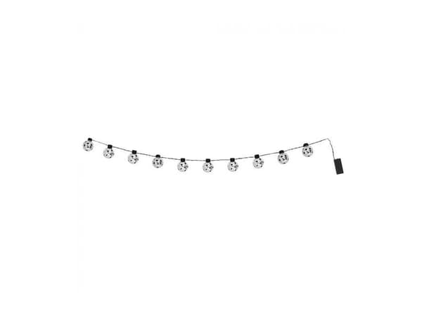 LED partybollkedja, silver