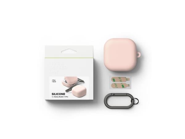 Ringke silikonetui til Samsung Galaxy Buds 4 / 4 Pro - rosa