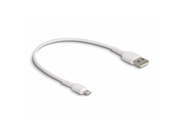 Delock - Lightning-kabel - USB hann til Lightning hann - 30 cm - hvit
