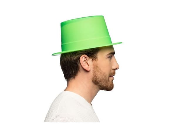 Neongrön hög hatt UV