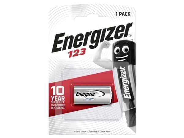 Batteri Energizer® Lithium, CR123, 3V