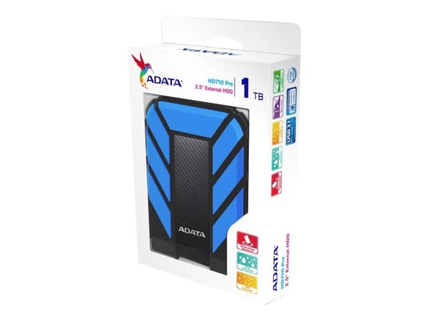ADATA HD710P - Hårddisk - 1 TB - extern (portabel) - 2.5" - USB 3.1 - blå