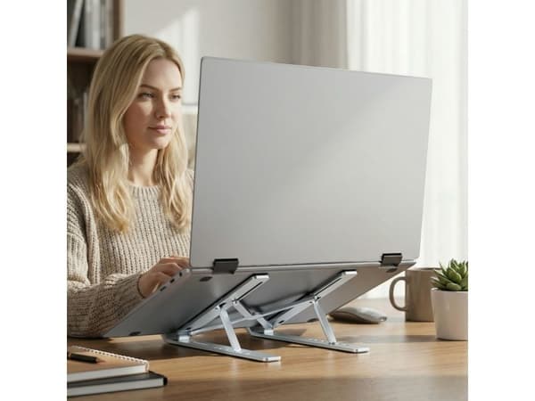 Wozinsky WDCX-X8S vikbart justerbart stativ för laptop - silver
