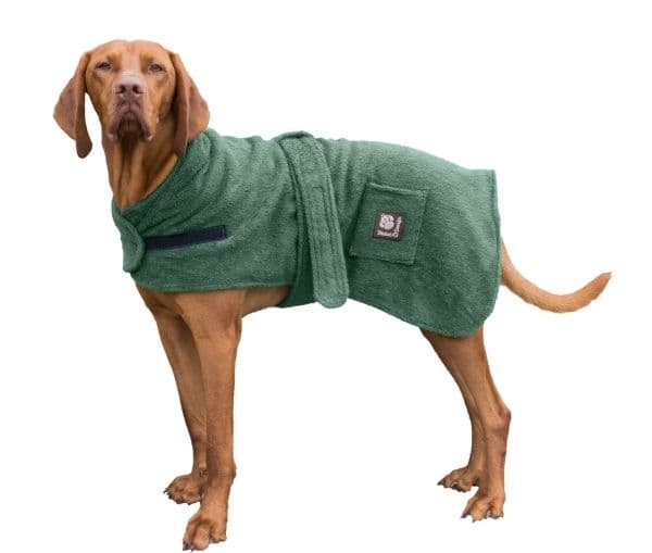 Dog Bath Robe Green 50cm
