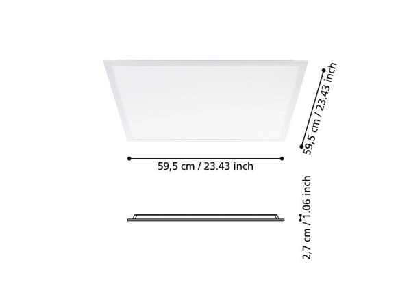 EGLO RABASSA PANEL 595x595 3600 lm 4000K HVIT