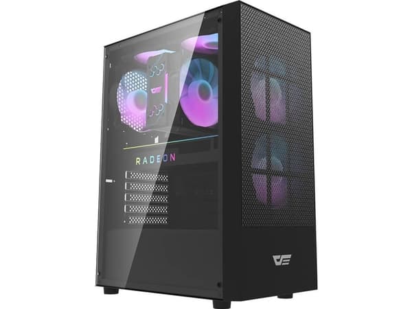 Darkflash A290 tietokonekotelo + 3 tuuletinta (musta)