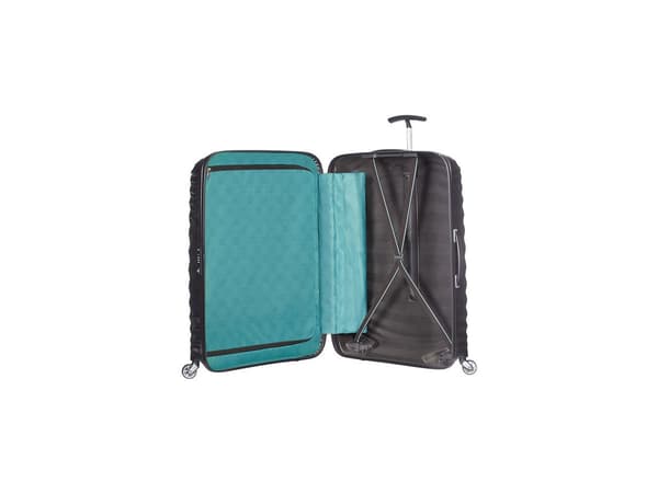 Samsonite Lite-Shock Spinner, resväska, Sort, Stor, polypropen (PP), 4 hjul, vridbara hjul