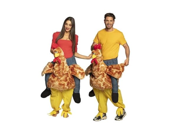 Hane piggy back kostume, voksen