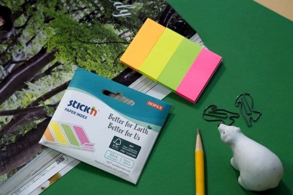 4-color neon paper index tabs