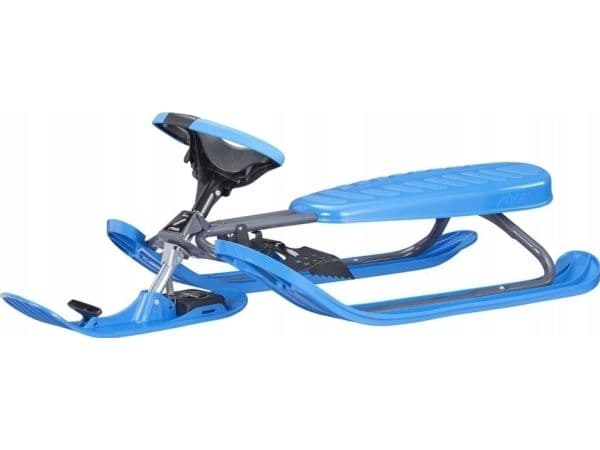Stiga Snowracer Curve Pro med dragvinda Grafitgrå/Blå