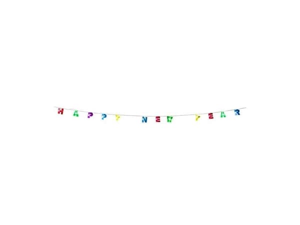 Lyskæde med happy new year