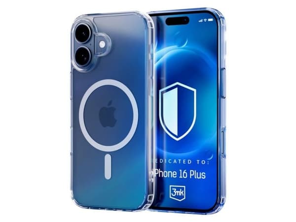 3MK MagCase, Suojus, Apple, iPhone 16 Plus, 17 cm (6.7"), Läpinäkyvä